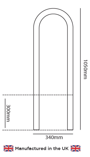 Lamp Post Barrier cross sectional diagram